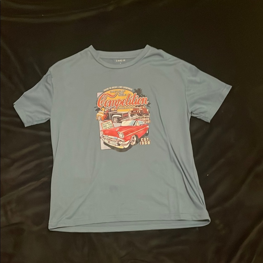 Shein Blue Graphic T-Shirt
